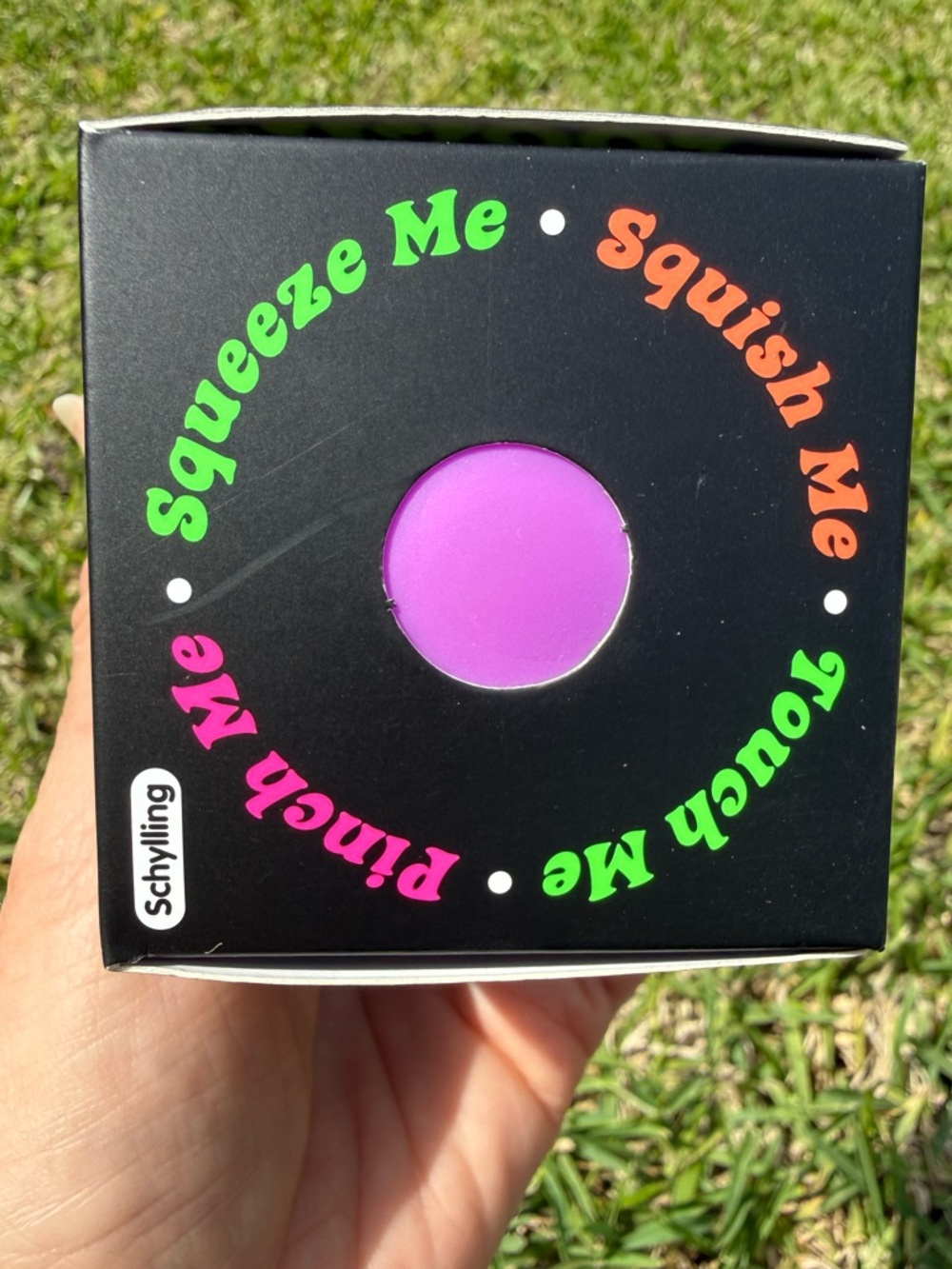 Schylling NeeDoh Groovy Glob Purple Squeeze Me Squish Ball